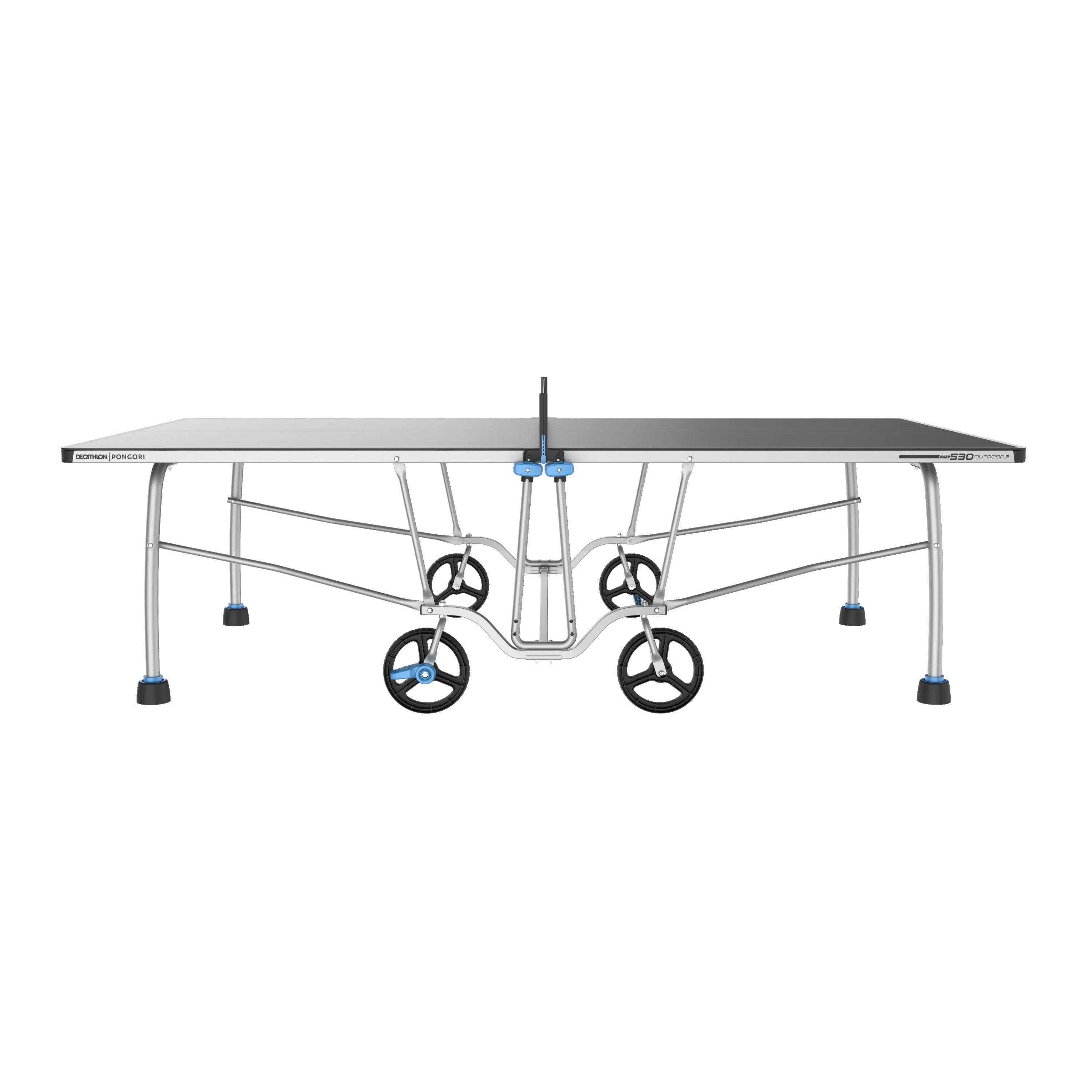 Mesa de ping pong plegable para interior y exterior  Pongori 530.2 - Gris 5/18