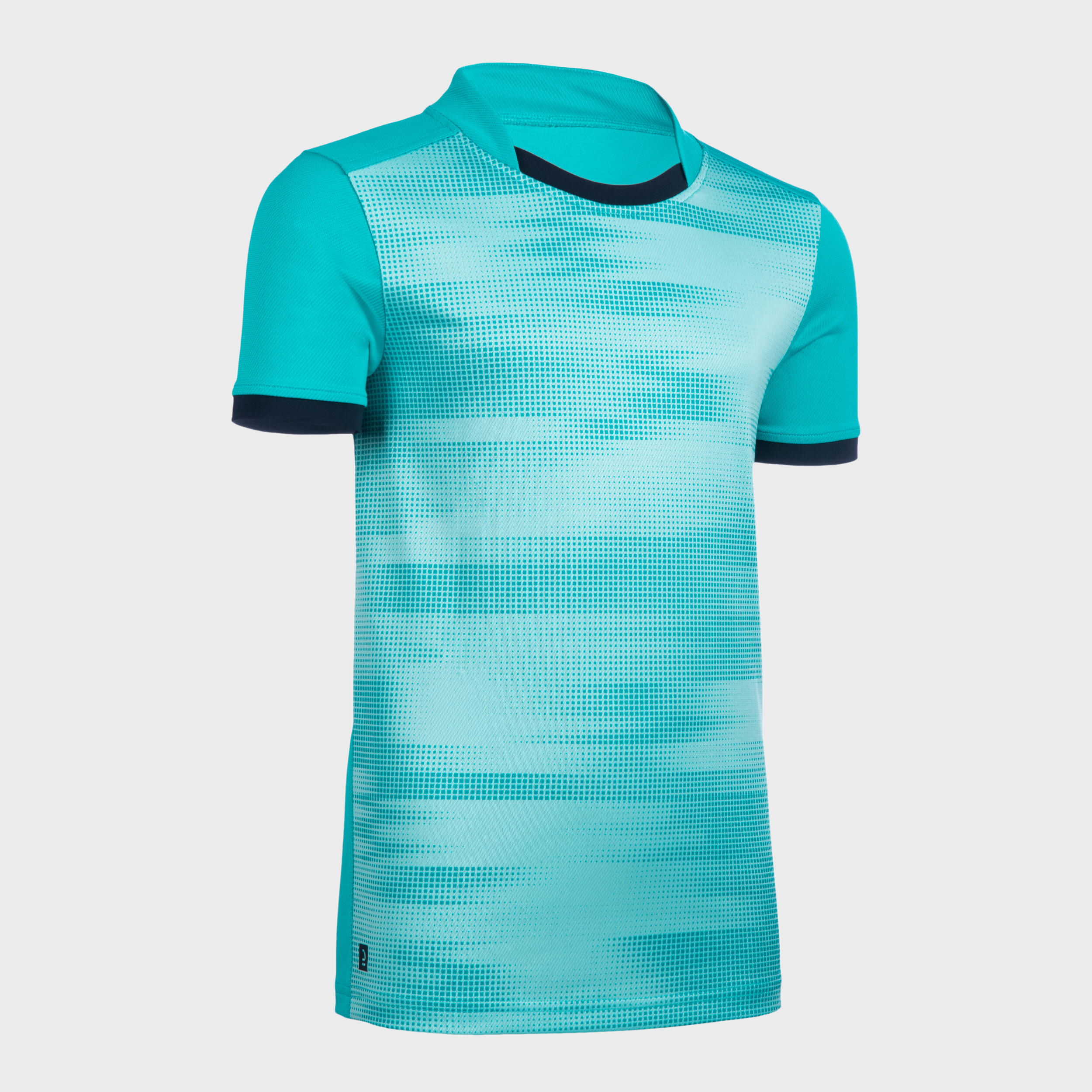 Children's short-sleeved rugby shirt - R100 turquoise blue