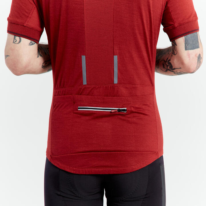 Koszulka rowerowa Triban GRVL900 Merynos TRIBAN Decathlon