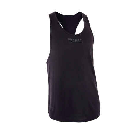 Men's Breathable Performance Weight Training Stringer Tank Top - Black