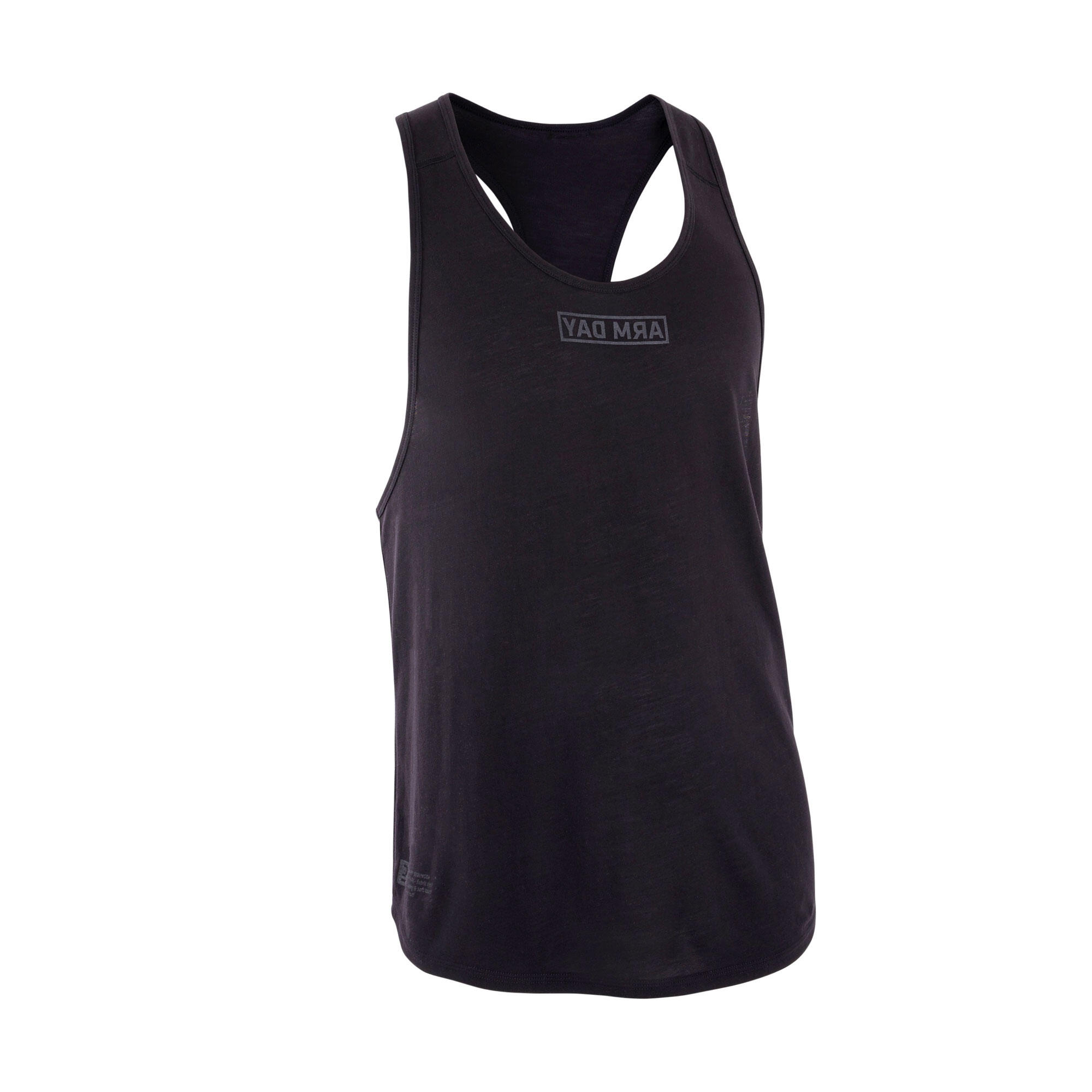 Men s Breathable Performance Weight Training Stringer Tank Top Black