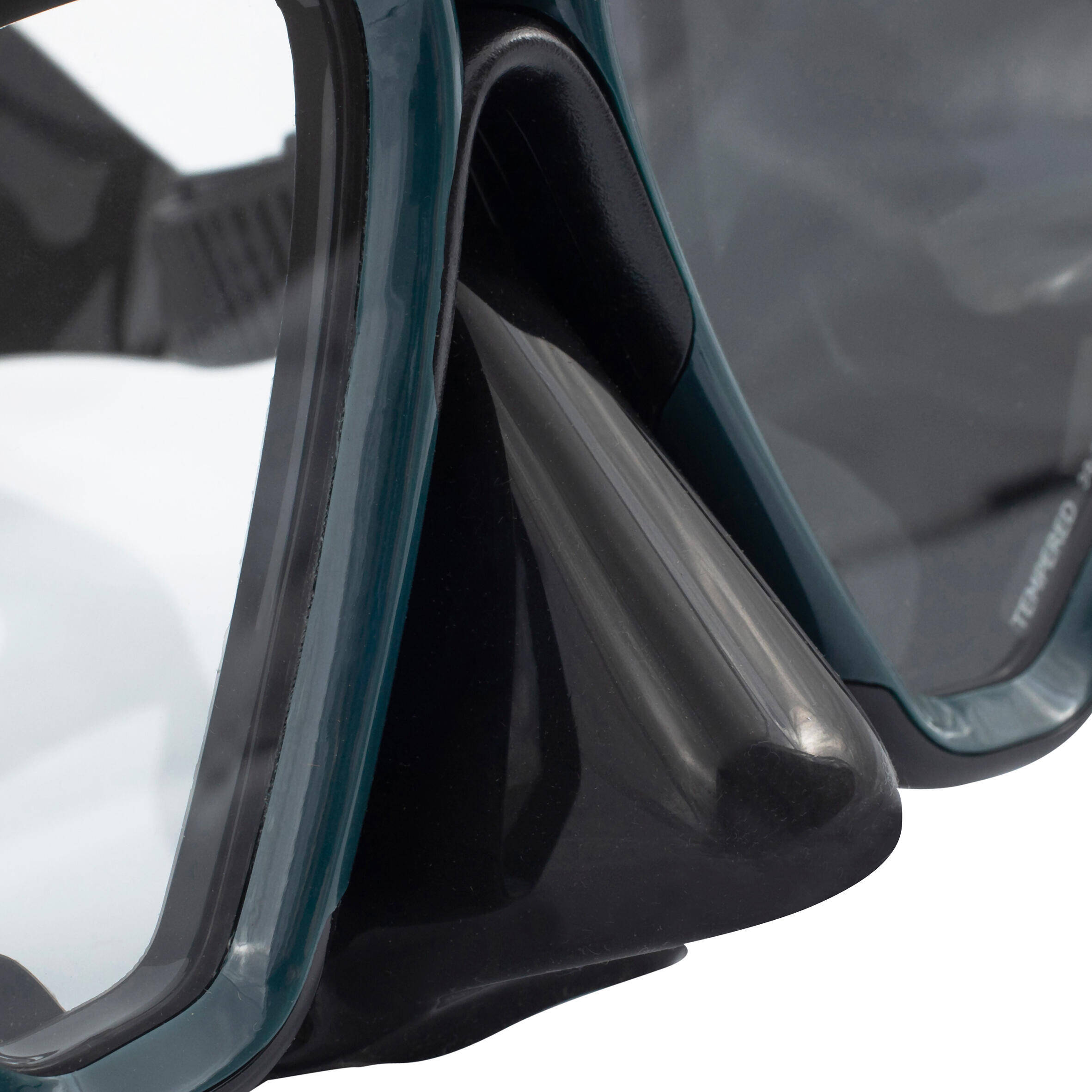 Adult Mask Scuba Diving 500 Black Grey -  5