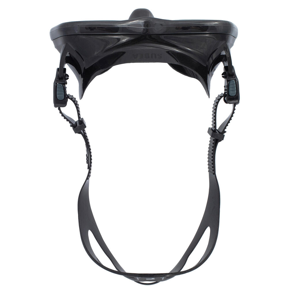 Diving mask - 500 Dual black khaki