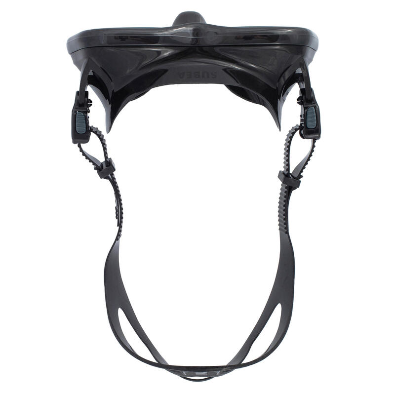 Duikbril 500 Dual zwart grijs