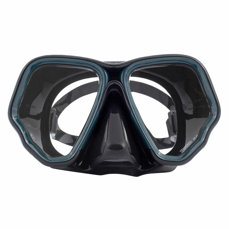 Maschera subacquea 500 DUAL nero-grigio