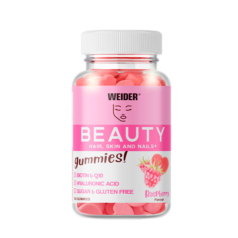 Gominolas Vitaminas Sabor Frambuesa Weider Beauty Gummies Bote 40 Unidades