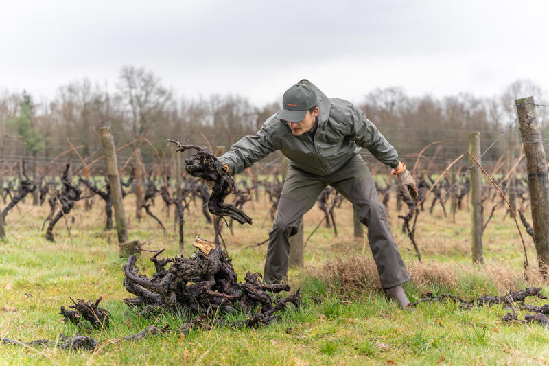 VESTE CHASSE IMPERMÉABLE LEGERE VERTE 100