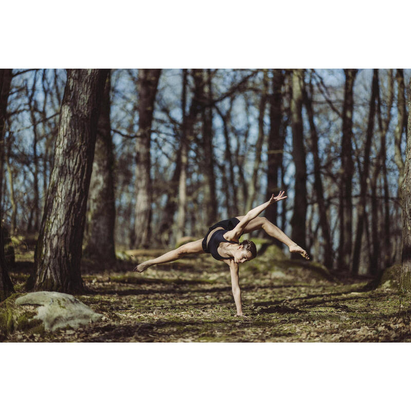 Pantalón Corto Danza Moderna Mujer Negro Ancho