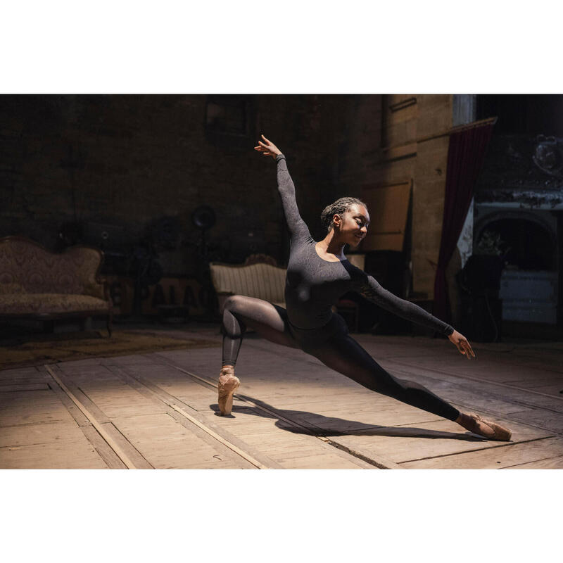 Dres fără talpă balet/ Dans modern Negru Damă 