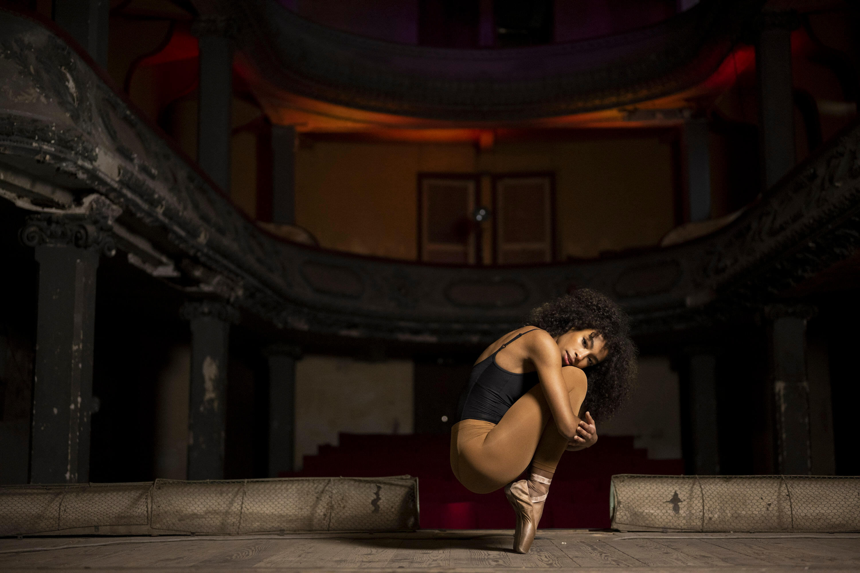 Collants de danse classique sans pieds Femme - Camel 9/9