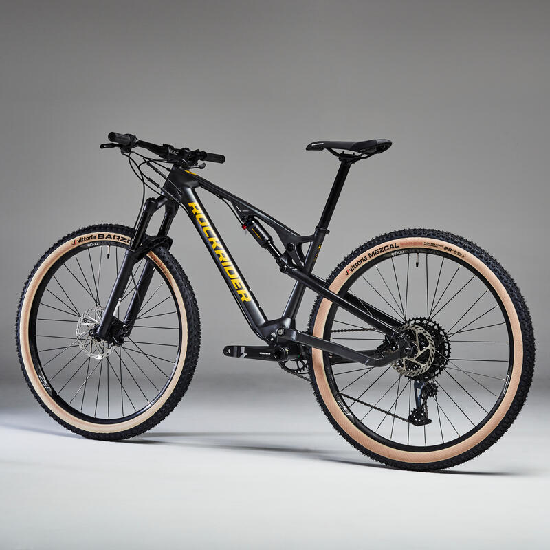 Bicicleta MTB 29" doble suspensión carbono Rockrider XC 500 S gris
