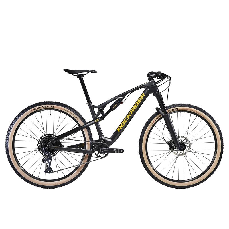 Bicicleta MTB 29" doble suspensión carbono Rockrider XC 500 S gris