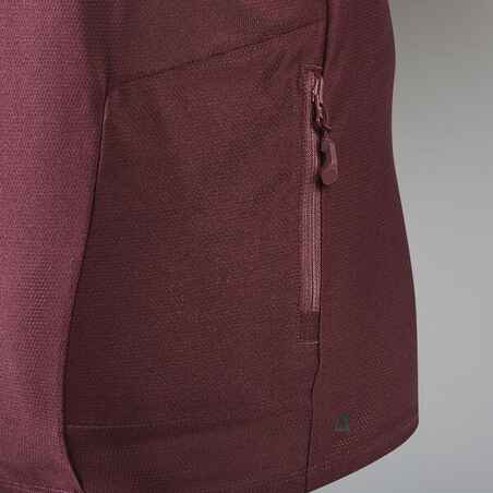 Long-Sleeved Mountain Biking Jersey ST 100 - Burgundy