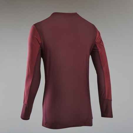 Long-Sleeved Mountain Biking Jersey ST 100 - Burgundy