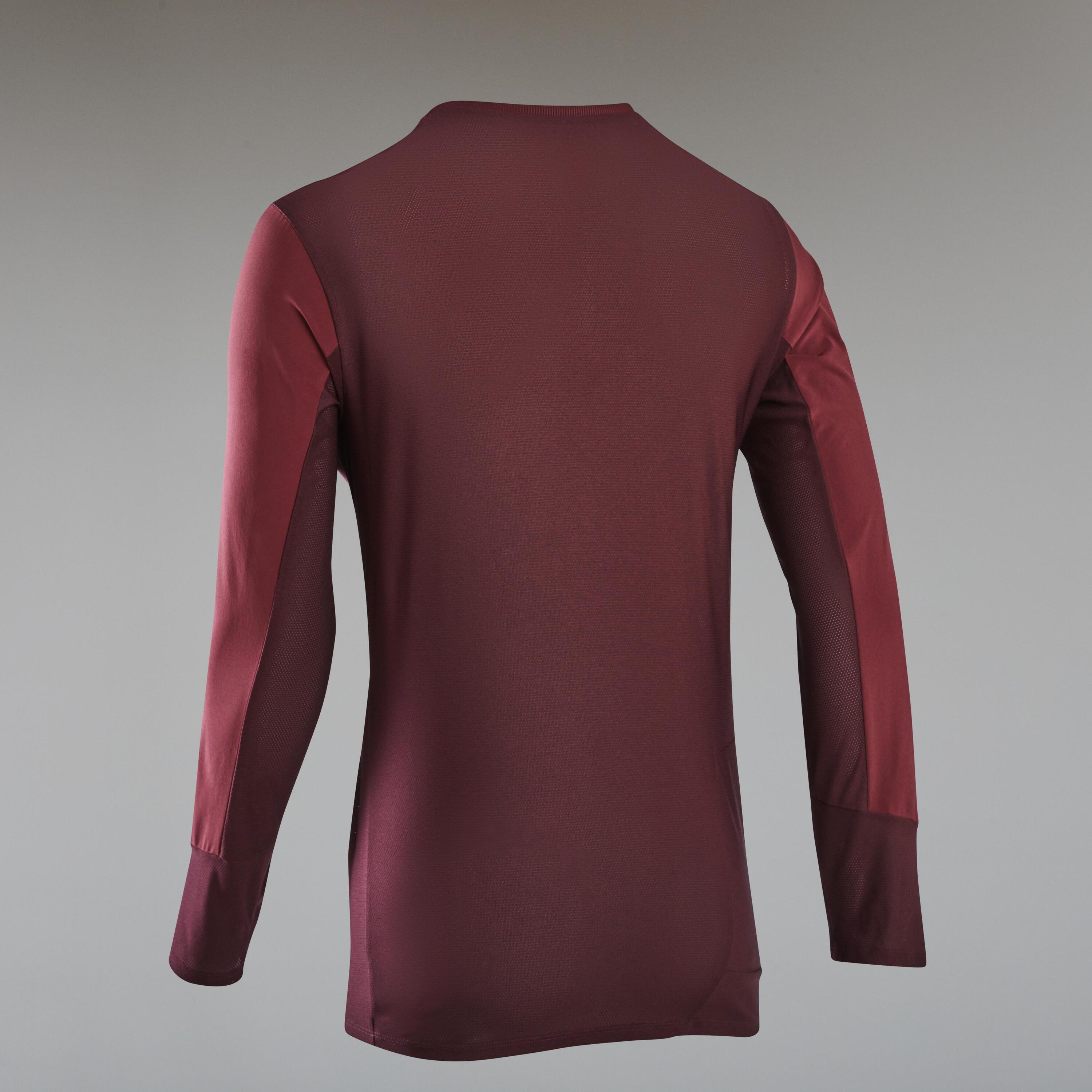 Long-Sleeved Mountain Biking Jersey EXPL 100 - Burgundy 7/10