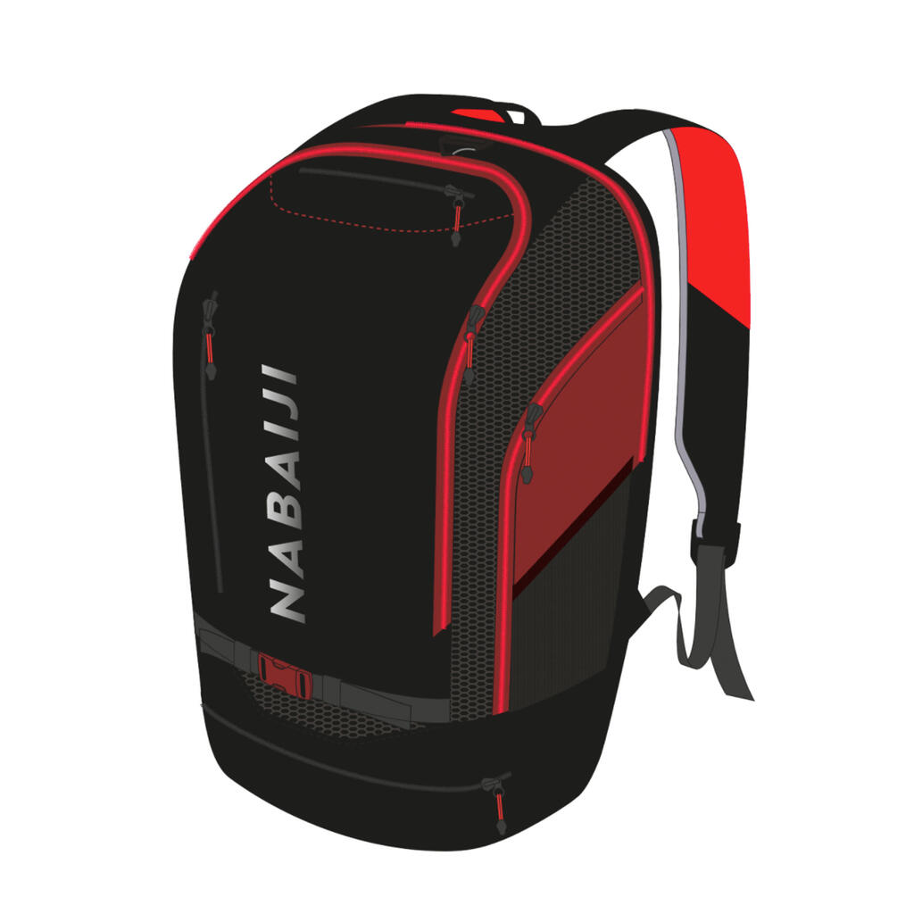 Crno-crveni ranac za plivanje 900 (40 l)