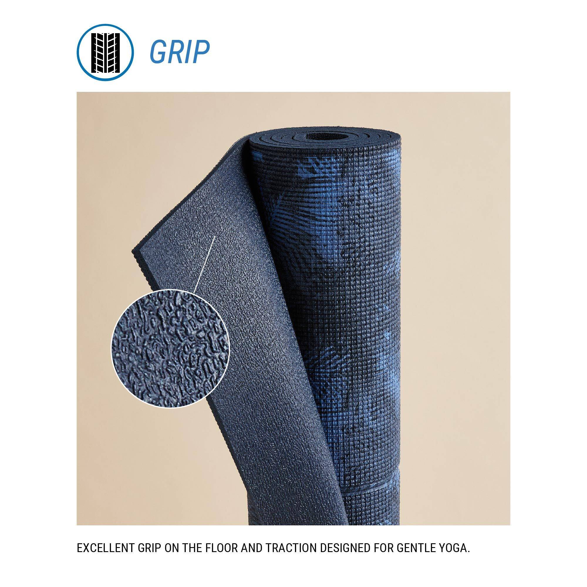 8 mm Grippy and Comfortable Gentle Yoga Mat - Dark Blue -  3