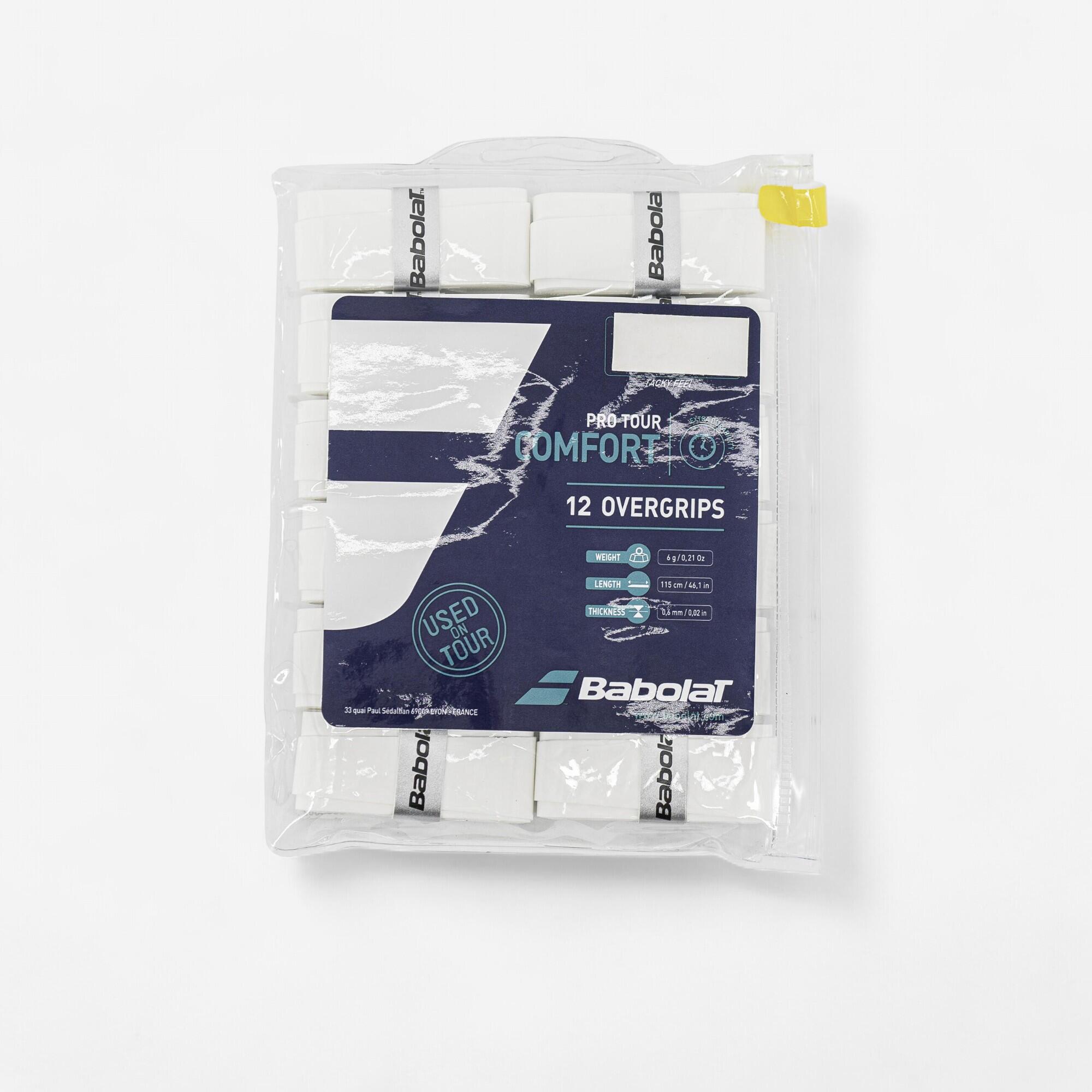 BABOLAT Overgrip tennis Pro Tour wit 12 stuks
