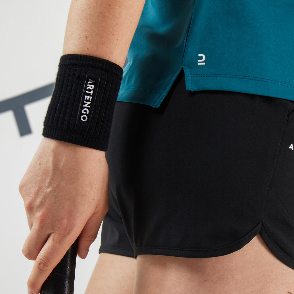 Crni ženski šorts sa džepom za tenis ESSENTIAL DRY