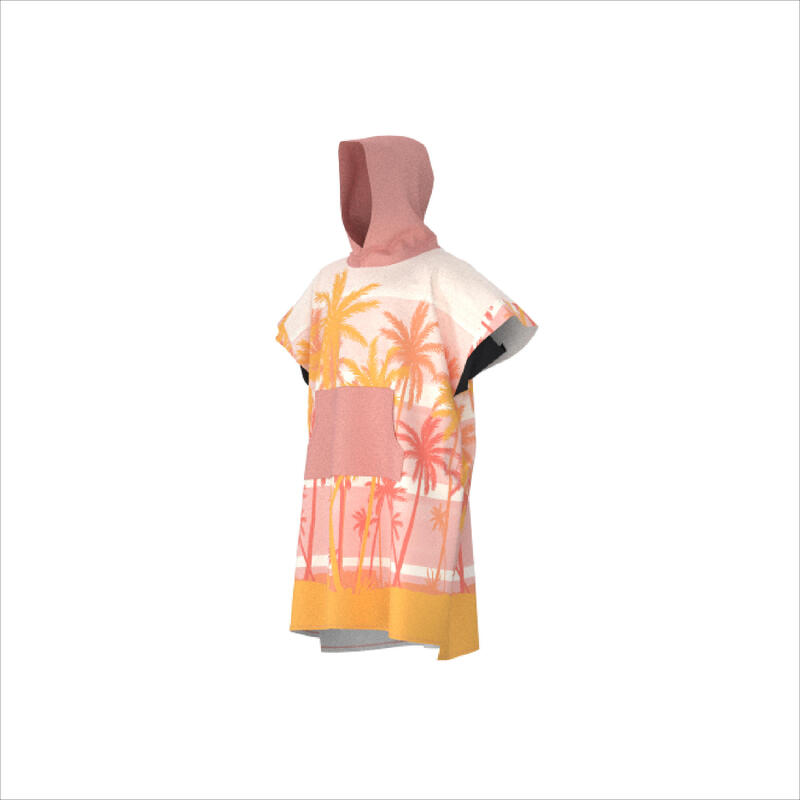 ADULT'S SURFING PONCHO 500 Sunny Print