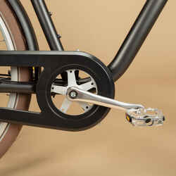 Aluminium High Frame City Bike Elops 900 - Black