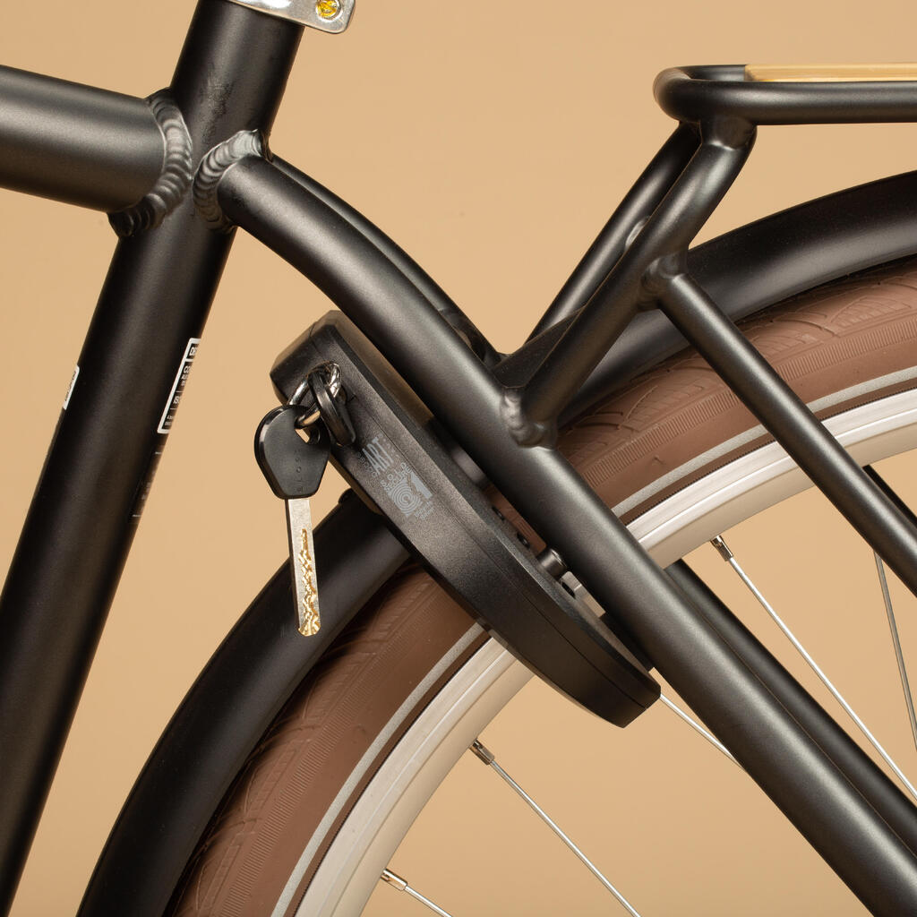 Augstais alumīnija rāmis pilsētas velosipēdam Elops 900, melns