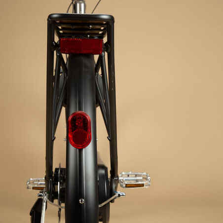 Aluminium Low Frame City Bike Elops 900 - Black