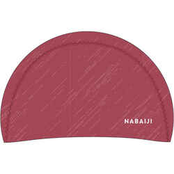 Coated mesh swim cap - Printed fabric - Size M - Diag Rubi red