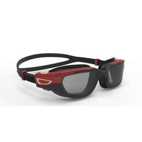 Črno-rdeča plavalna očala SPIRIT z zatemnjenimi stekli, velikost L