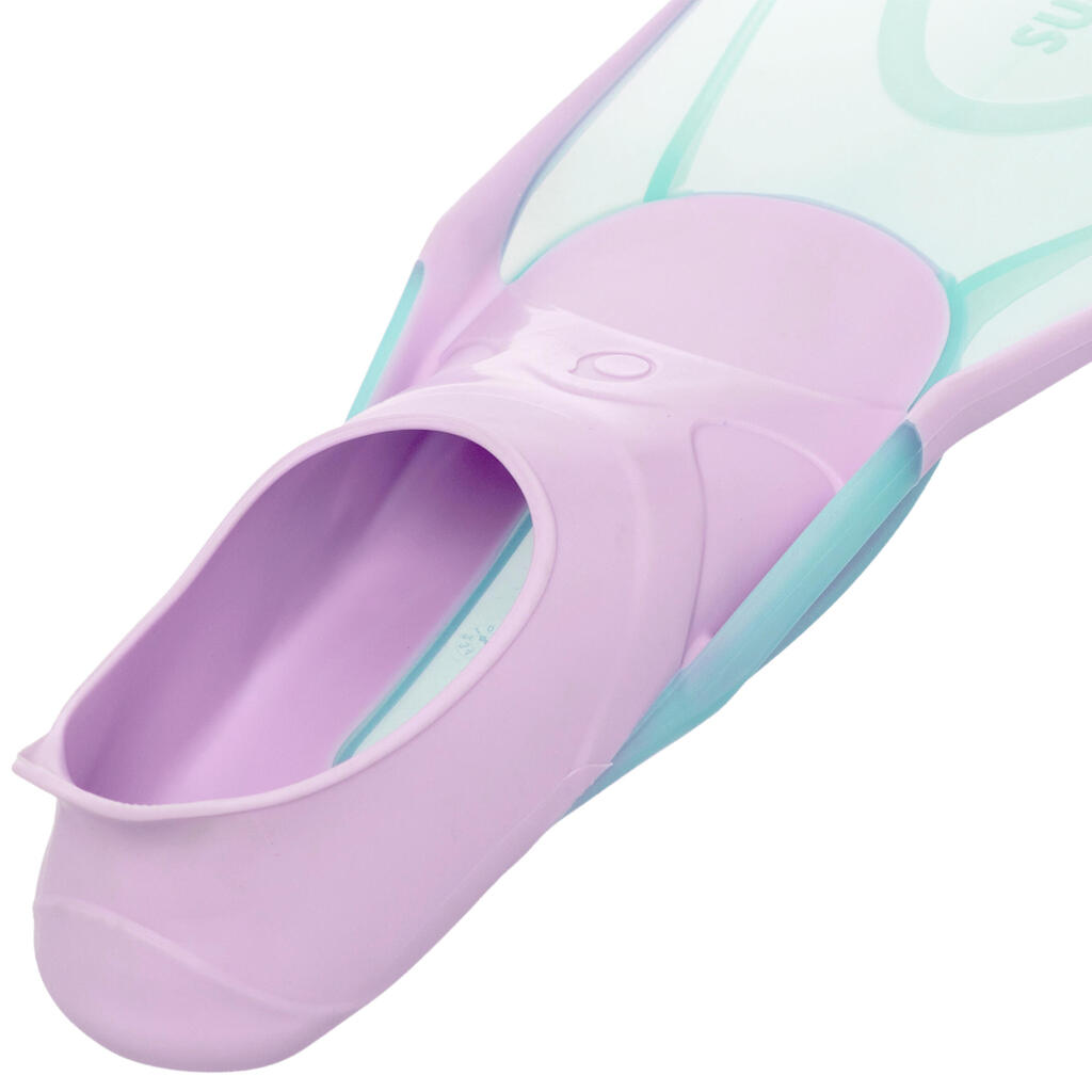 Kids' Diving Fins - FF 100 Soft Mauve