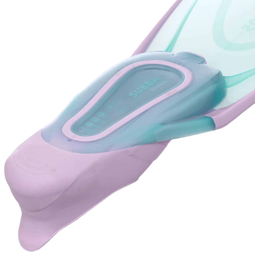 Kids' Diving Fins - FF 100 Soft Mauve