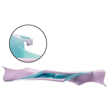 Kids' Diving Fins - FF 100 Soft Purple Green