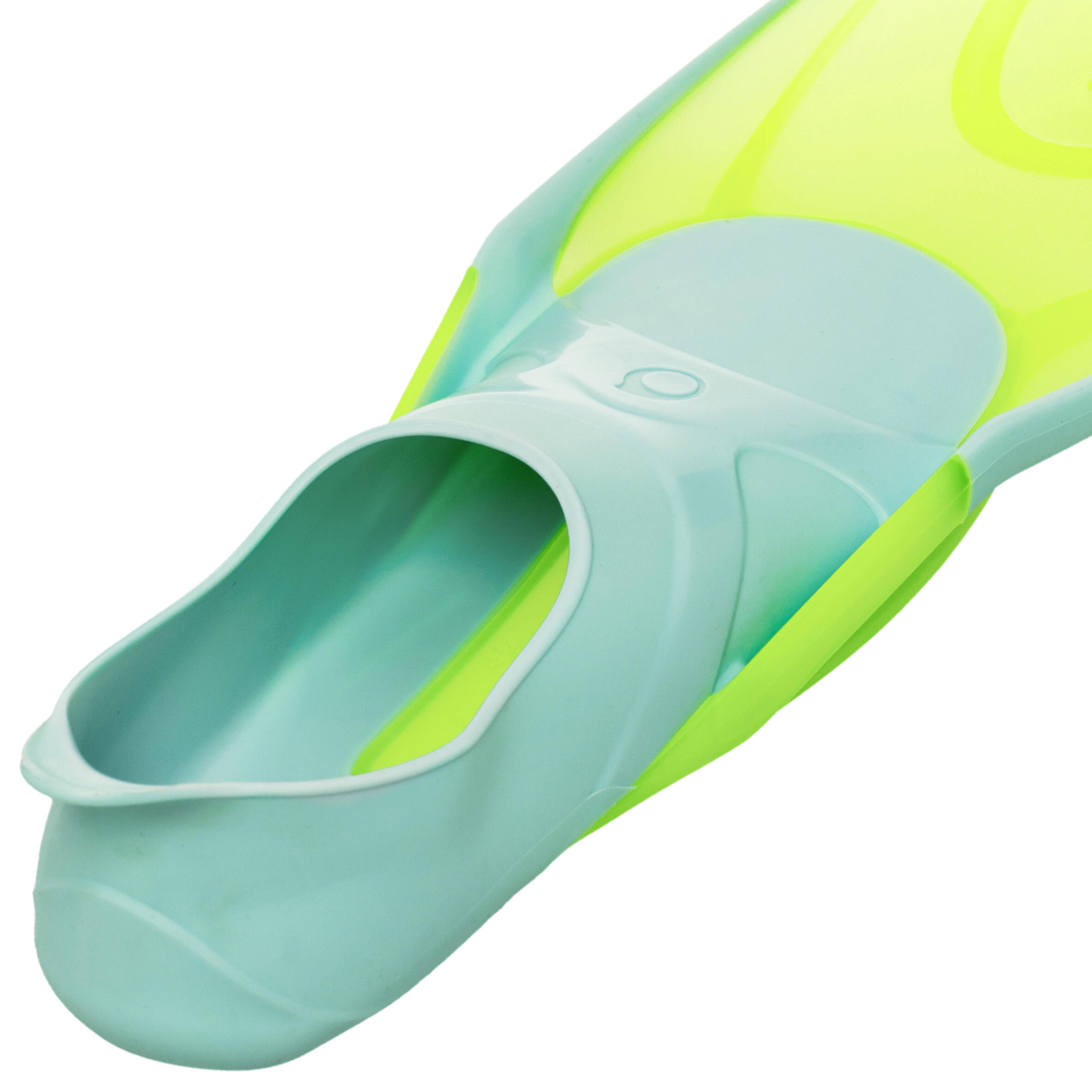 Kids’ Diving Fins - FF 100 Soft Neon 4/8