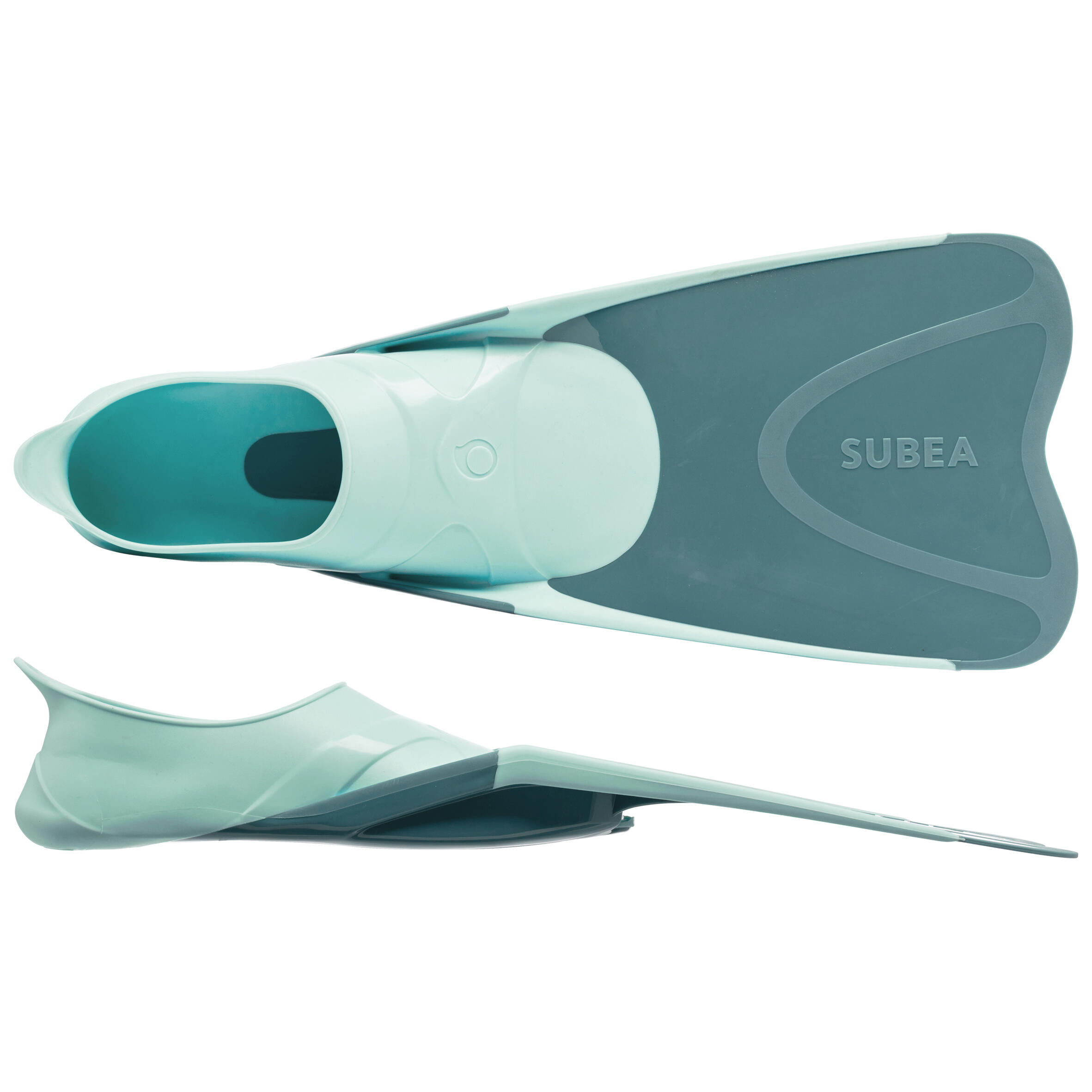 Palmes plongée et snorkeling courtes - turquoise - SUBEA