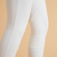 Pantalon de concours équitation femme 100 blanc