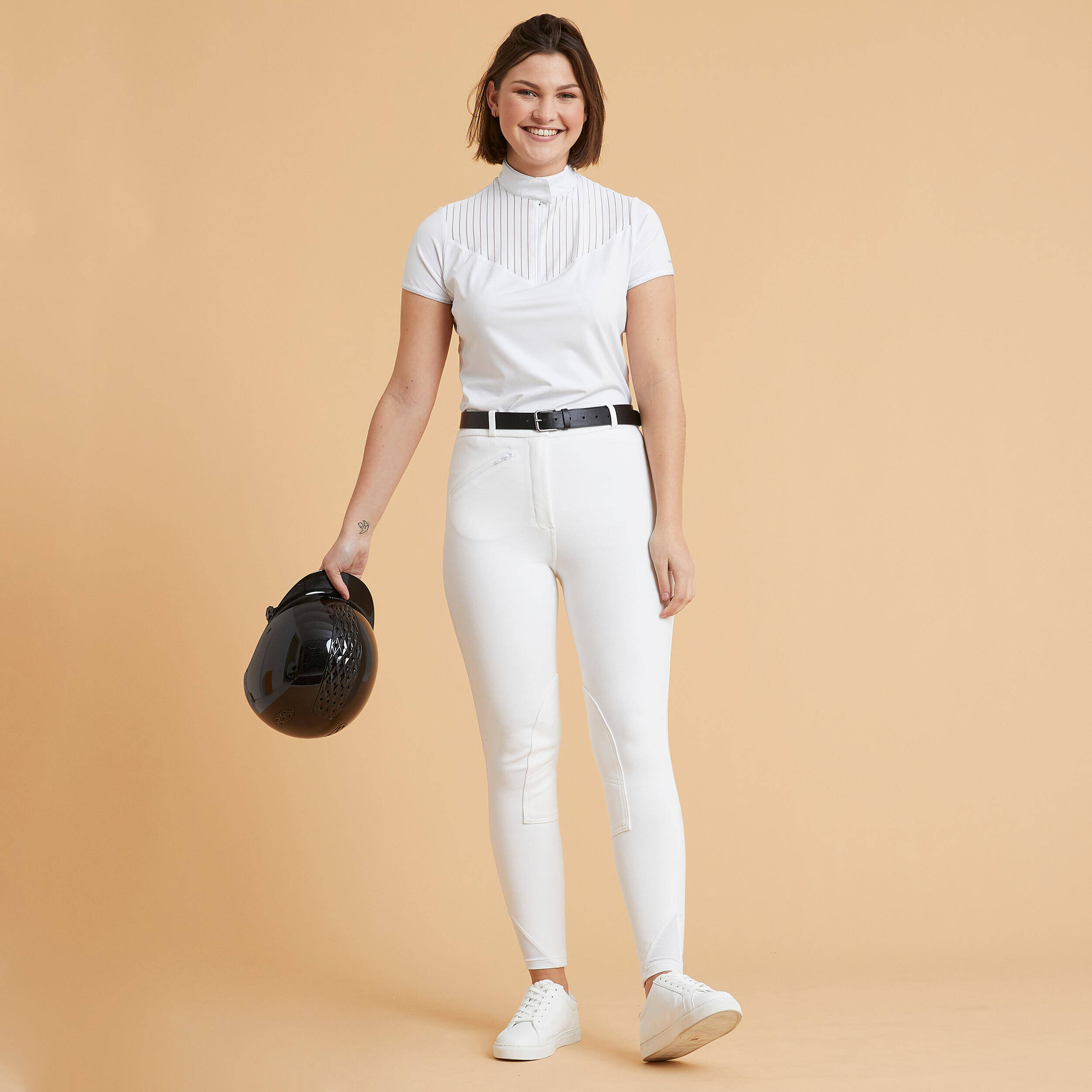 Women Horse Riding Competition Jodhpurs 100 White -  2