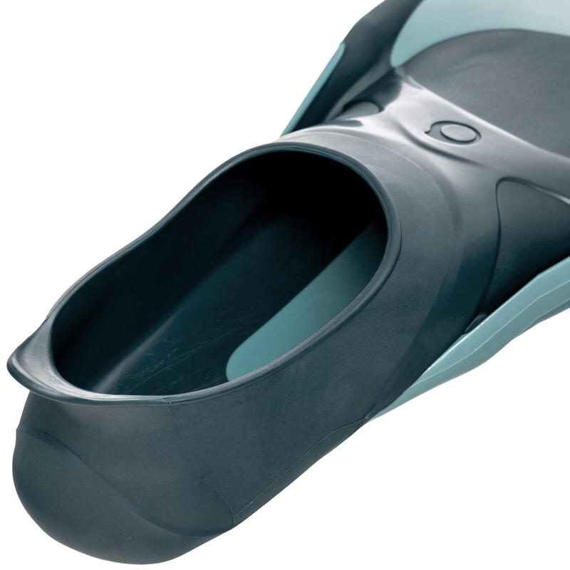 潛水蛙鞋FF 100－灰藍色／汽油藍