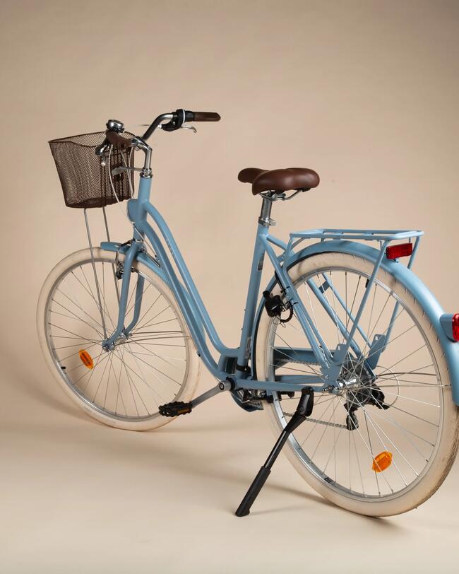 Bici città ELOPS 520 telaio basso blu jeans ELOPS | Decathlon