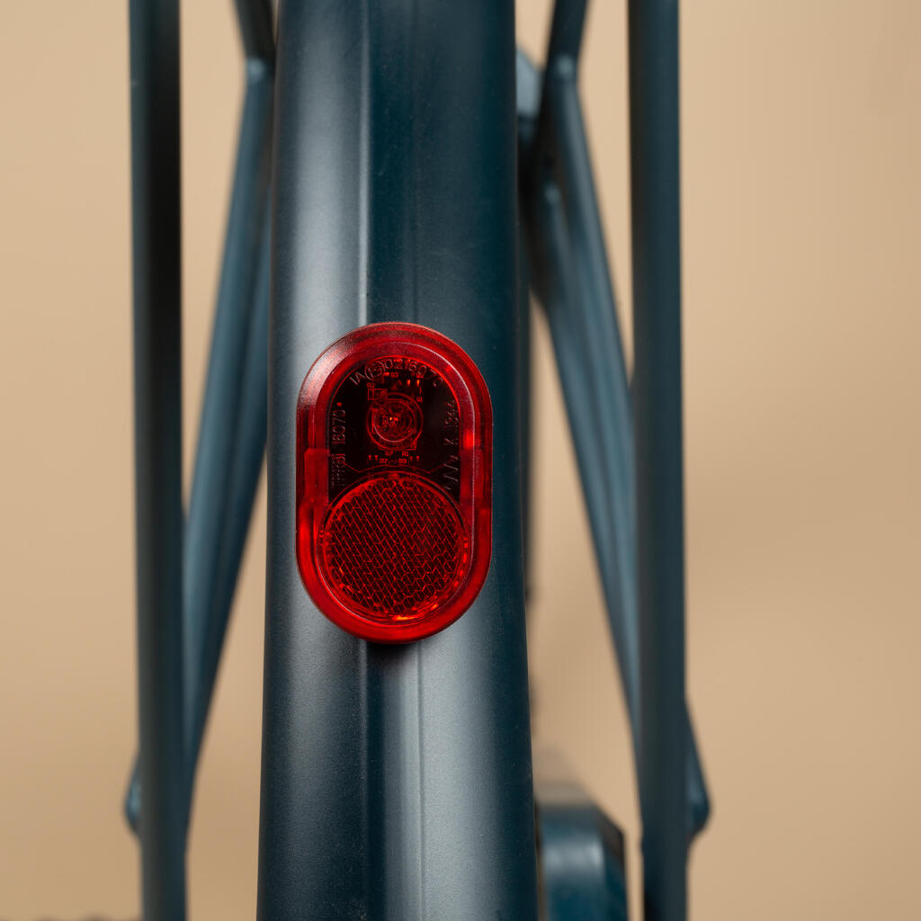 Mestský bicykel Elops 540 so zníženým rámom tehlový červený