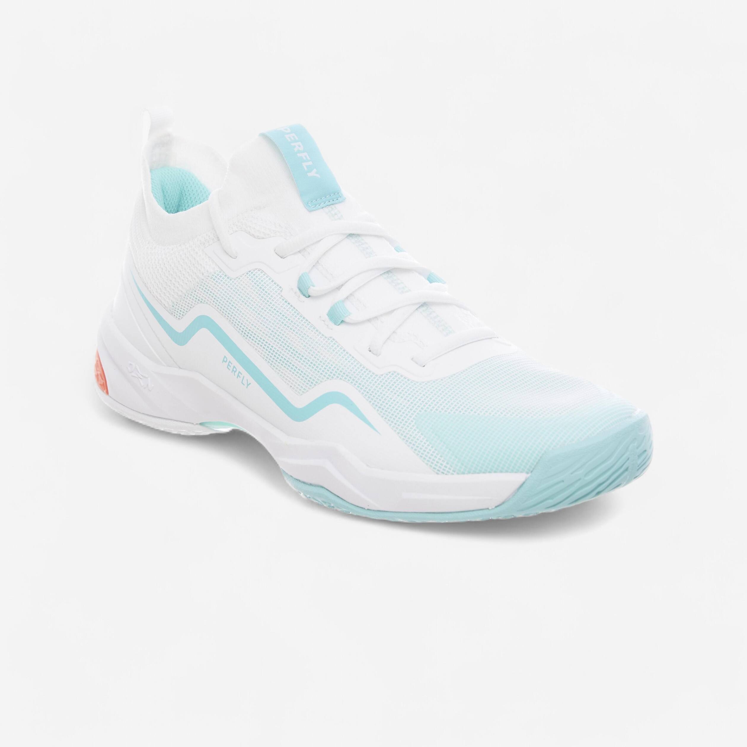 WOMEN BADMINTON SHOES BS 900 ULTRA LITE WHITE TURQUOISE