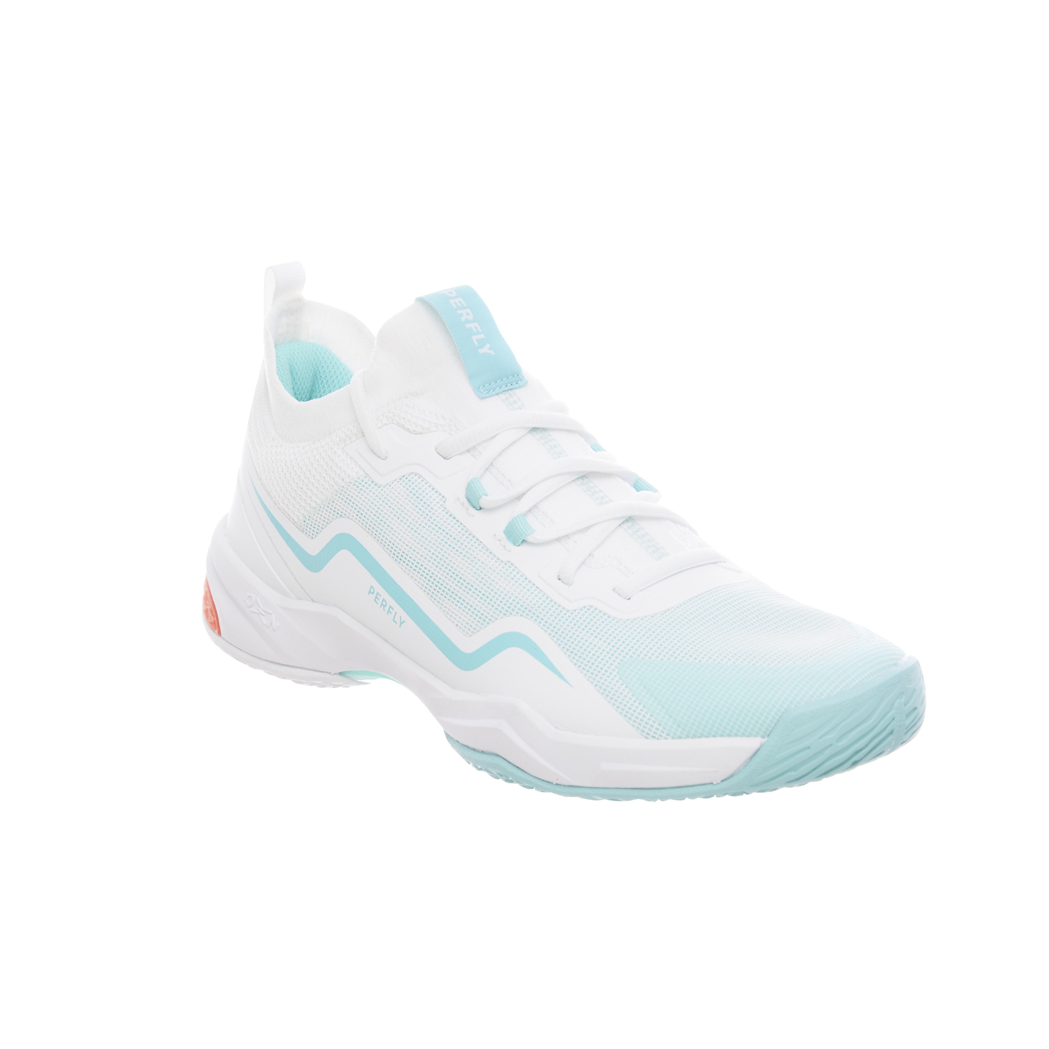 PERFLY Chaussures De Badminton Femme Bs 900 Ultra Lite - Blanc/Turquoise