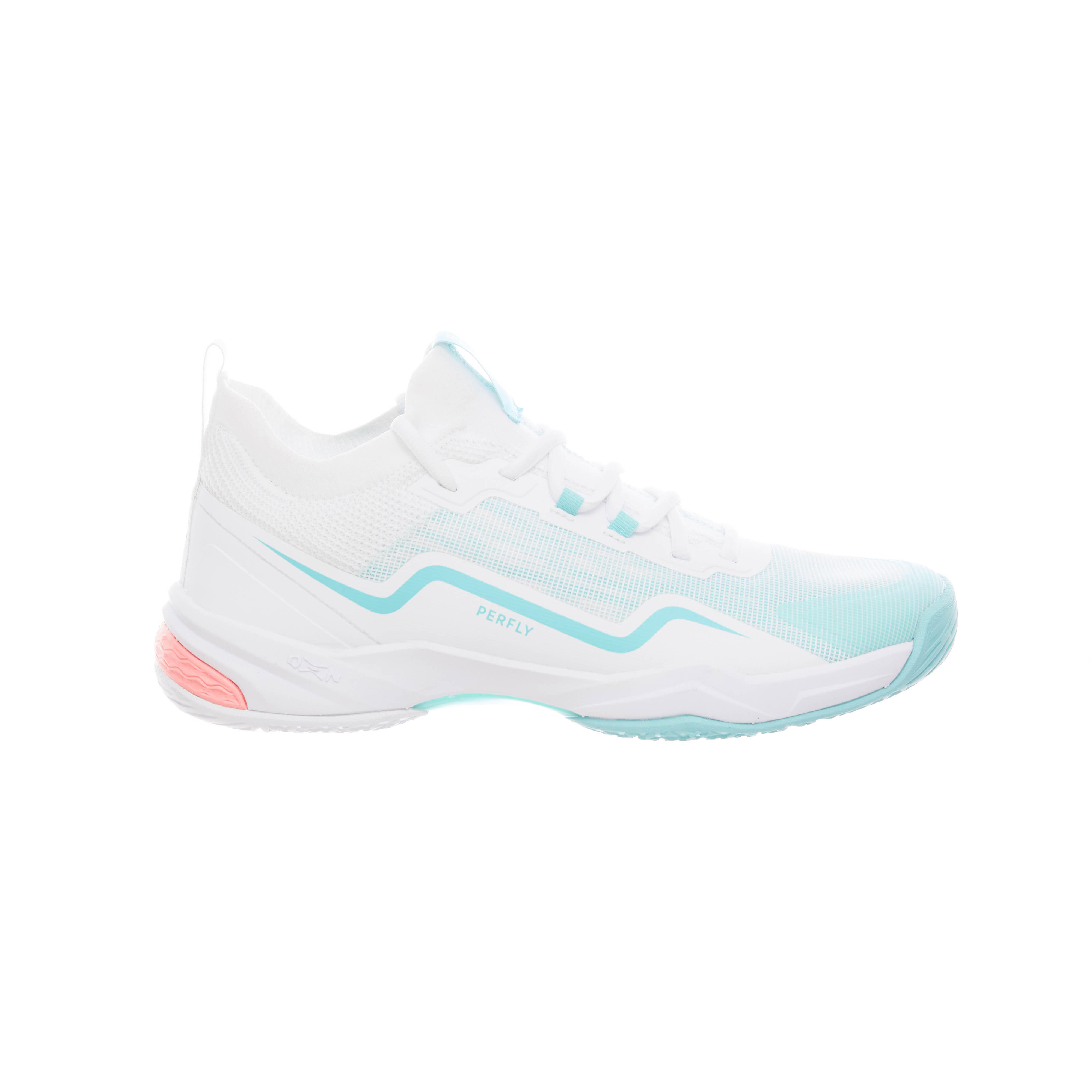 WOMEN BADMINTON SHOES BS 900 ULTRA LITE WHITE TURQUOISE