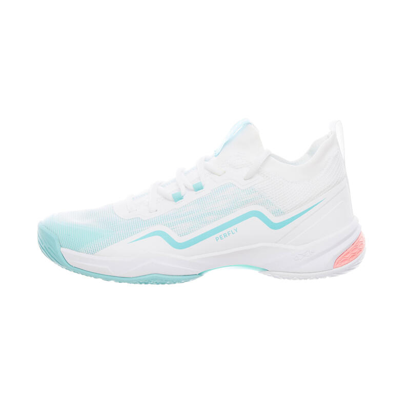 Badmintonschoenen voor dames BS 900 Ultra Lite wit turquoise