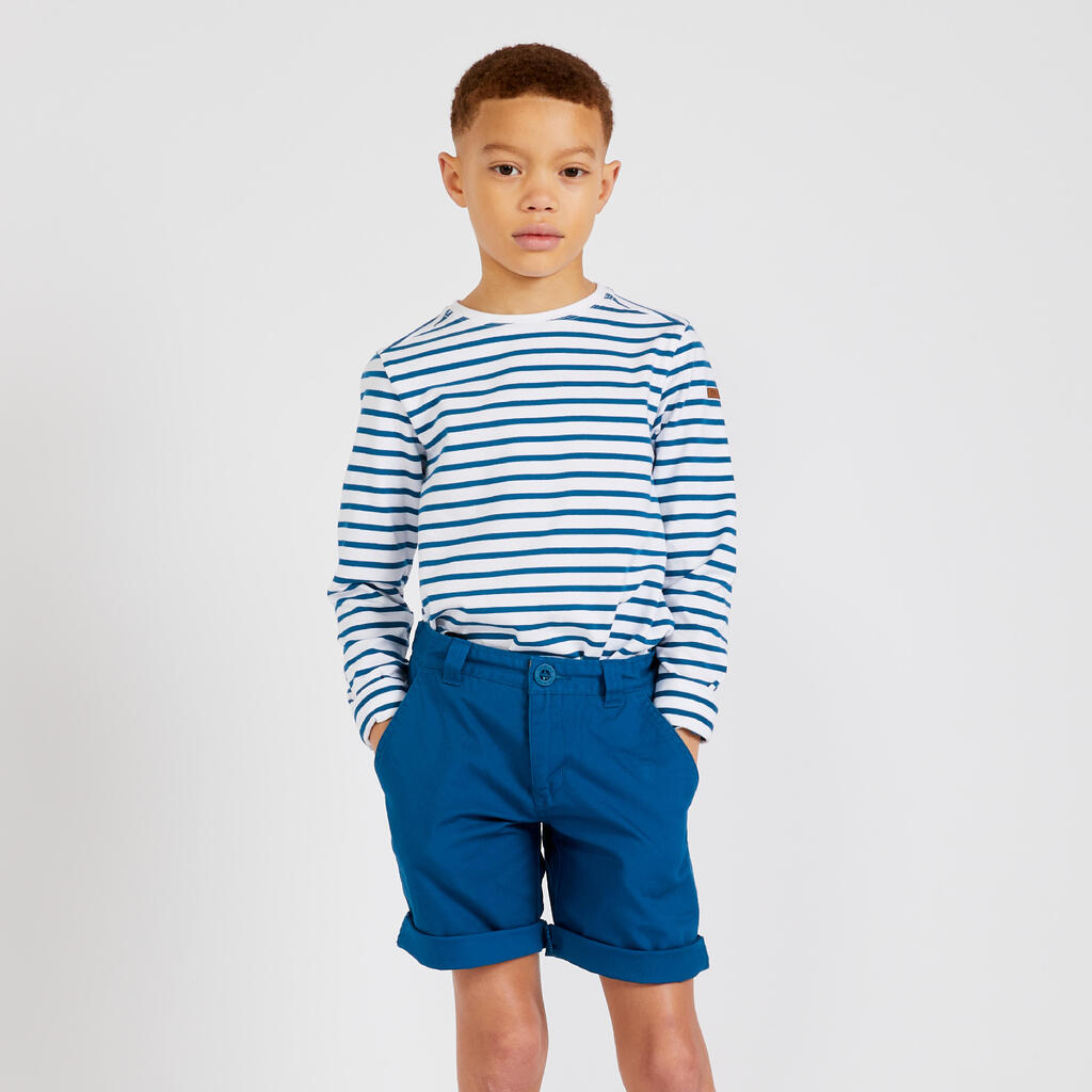 Bermuda Shorts Segeln Kinder strapazierfähig 
 100 blau