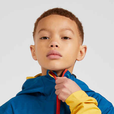 Kid's Sailing Waterproof Rain Jacket SAILING 100 yellow blue