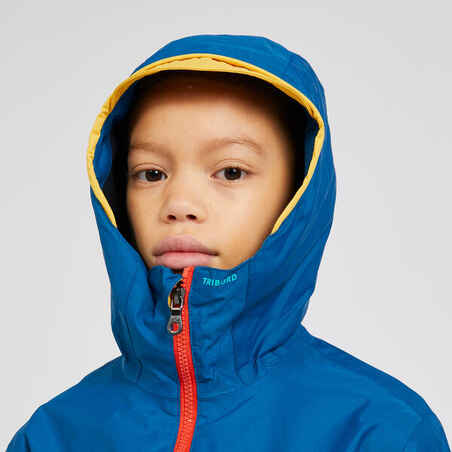 Kid's Sailing Waterproof Rain Jacket SAILING 100 yellow blue