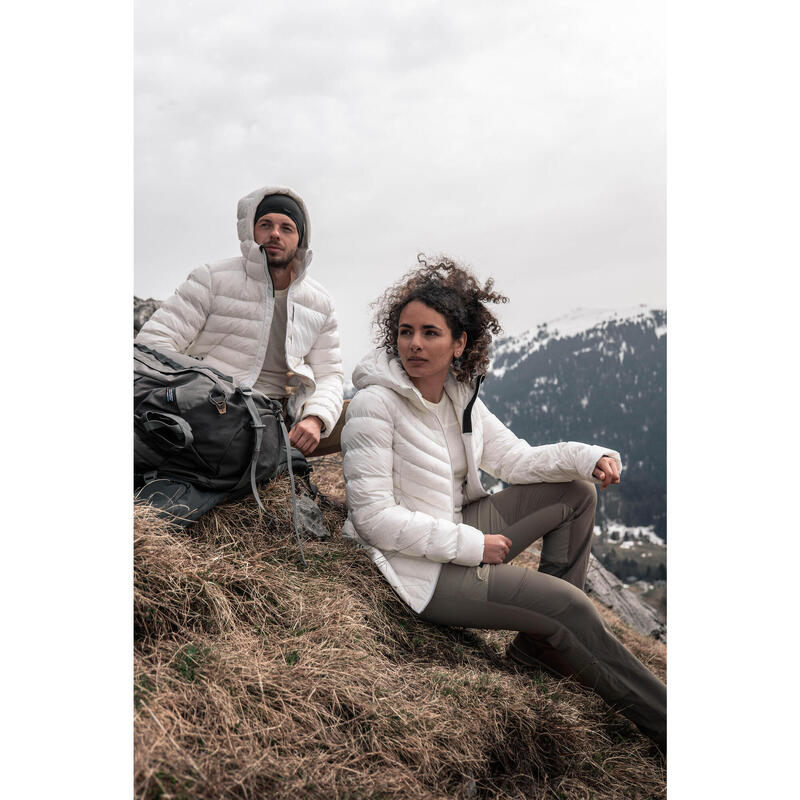 Casaco de penas de Trekking na montanha com capuz MT500 -10°C Mulher 