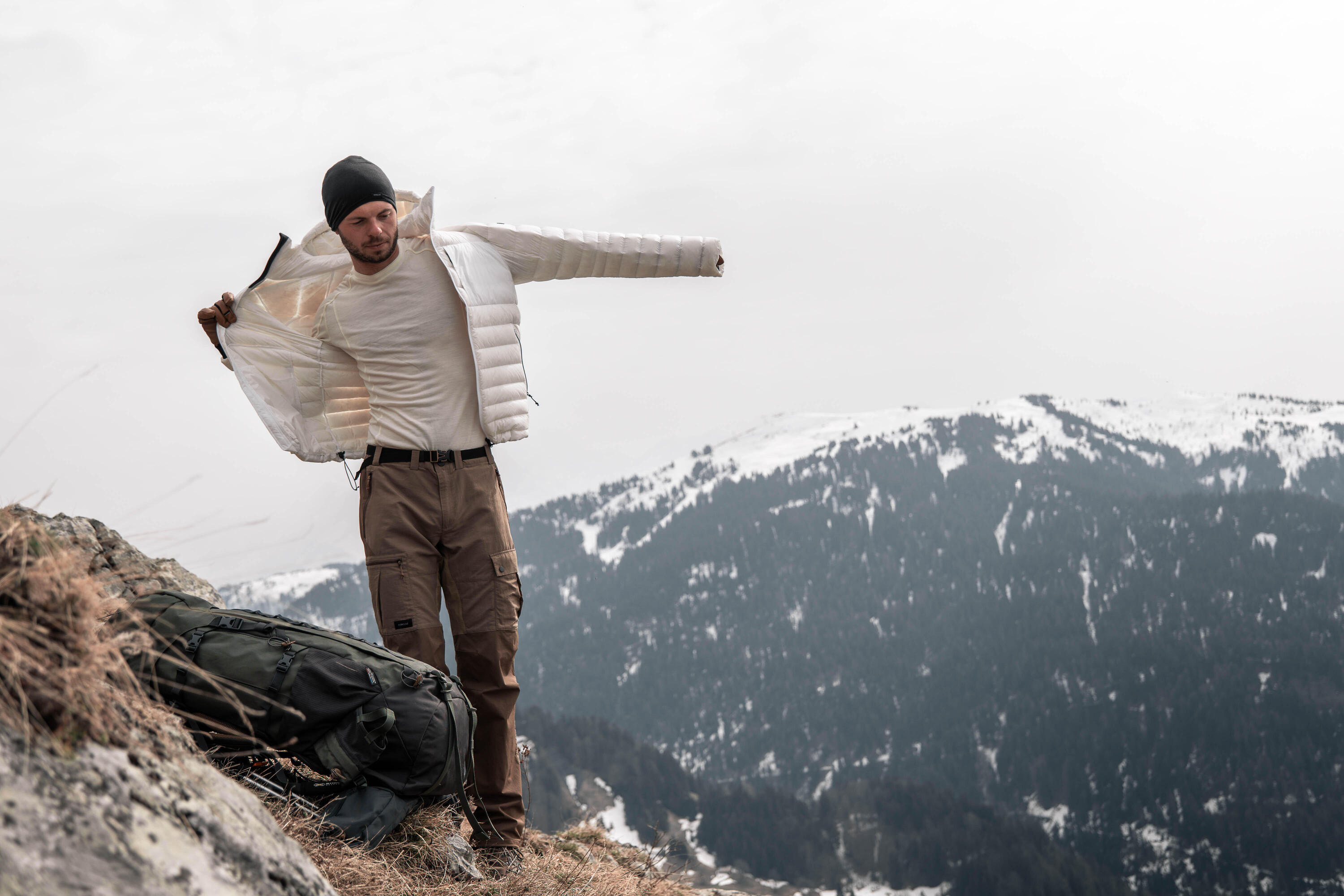 Doudoune à capuche en duvet de trek montagne - MT500 -10 °C - Homme 11/13