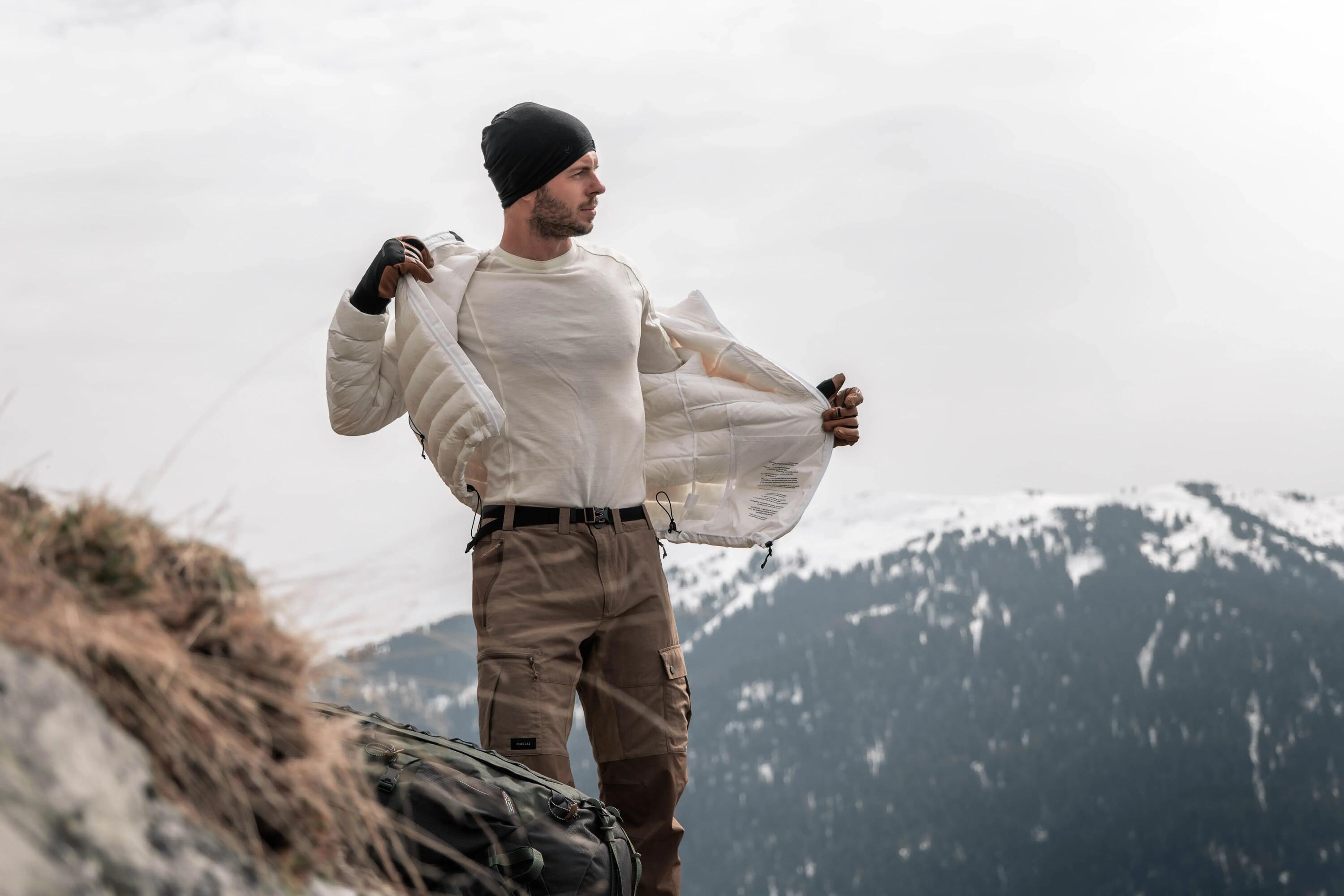 Men's Long-sleeve Undyed Merino Wool T-shirt - MT500 6/9