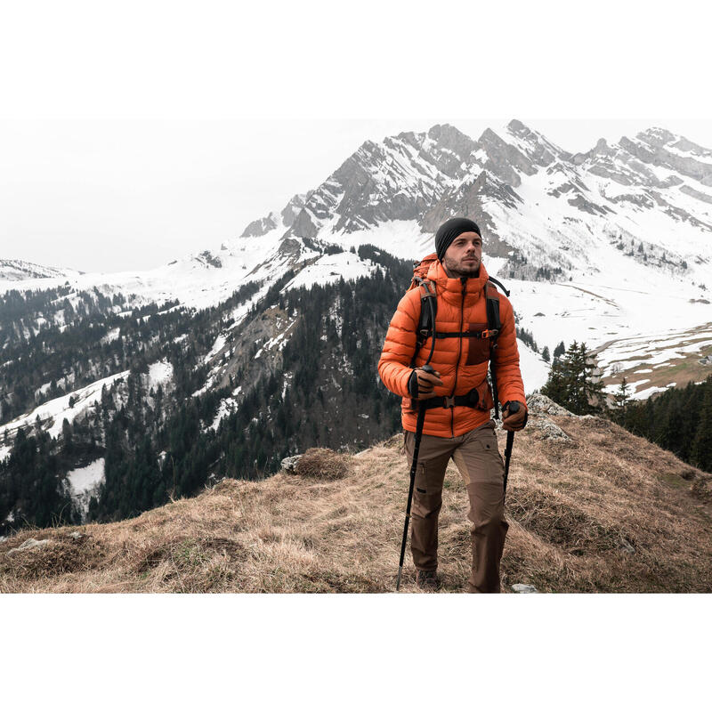Geacă din puf Trekking la munte MT500 -10°C Portocaliu Bărbați